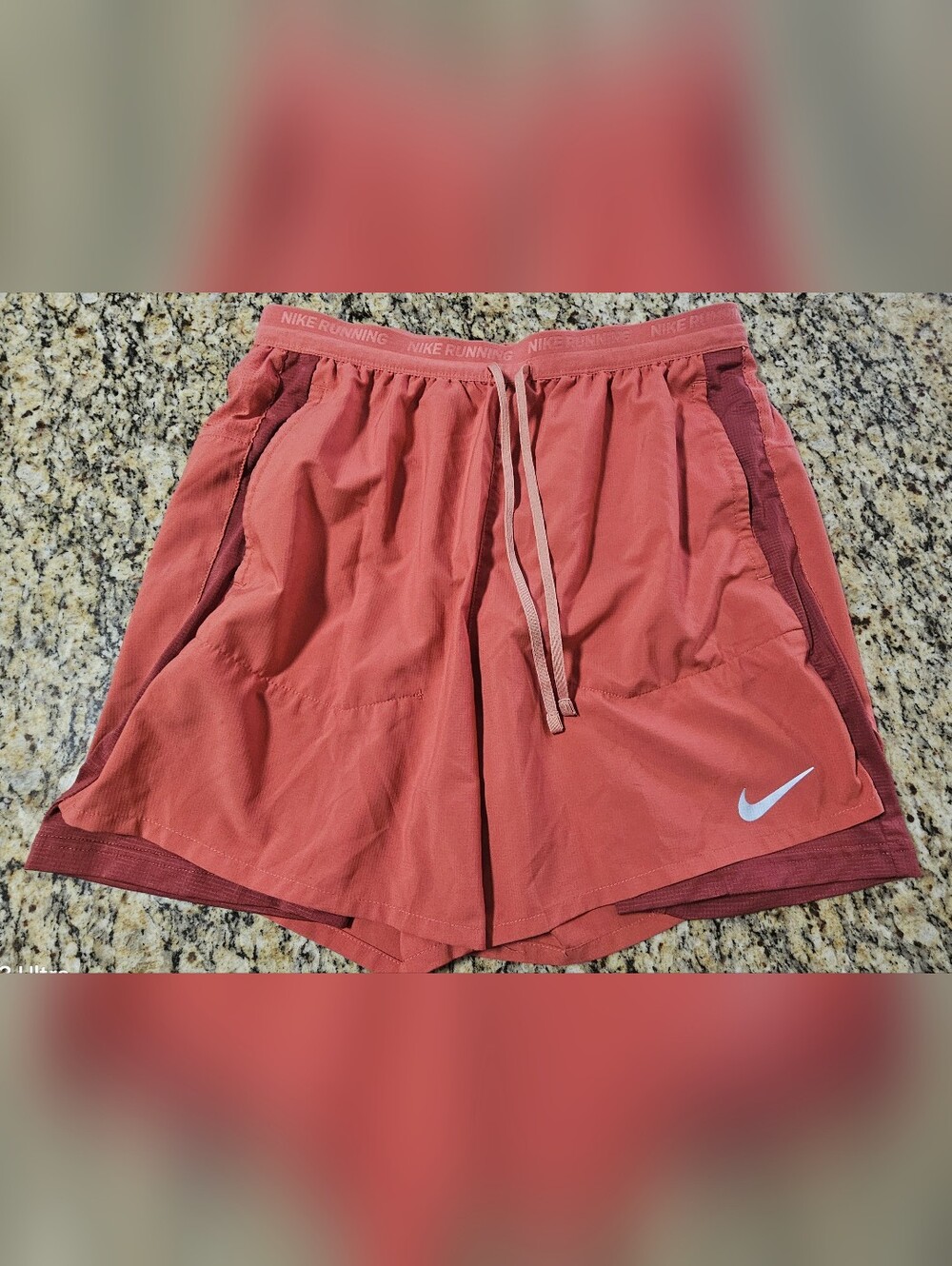 Nike DRI FIT STRIDE Men’s Athletic Shorts — Dusty Coral Size Medium - Picture 4 of 7